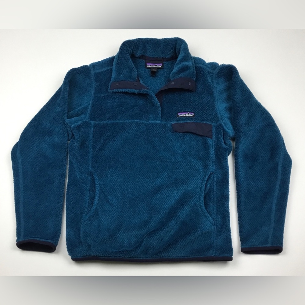Patagonia Re-Tool Snap T Fleece Pullover Size S Underwater Blue X-Dye Jacket